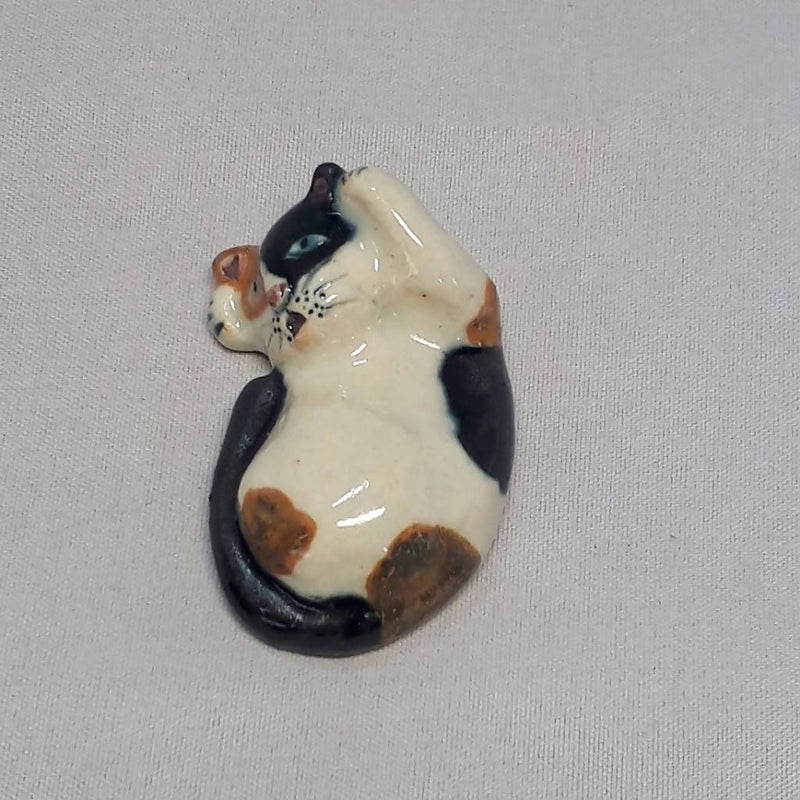 【大石窯】箸置きにもなる猫H1_益子焼