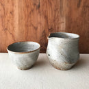 【あを】セット　粉引片口とぐい吞み _陶器
