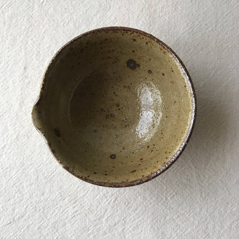 【あを】2個セット 籾灰釉粉引豆片口_陶器