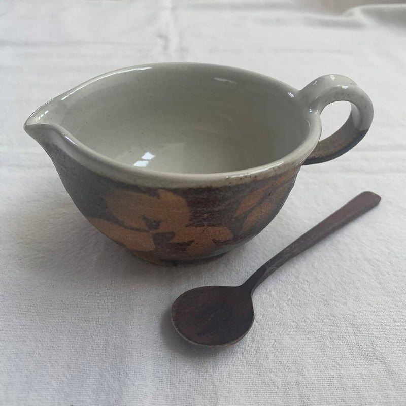【石川譲】納豆鉢（南天）_益子焼