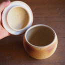 【川尻製陶所】＜セット＞塩壷M・丸形＆スプーンM_益子焼