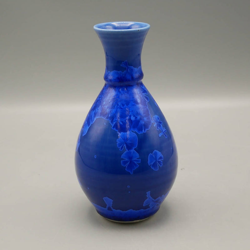 【勝田 恭司】華結晶釉徳利　瑠璃結晶_益子焼　磁器土