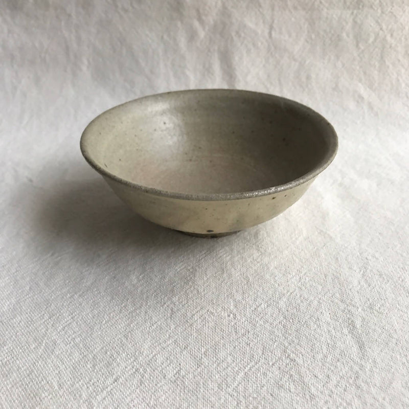 【あを】籾灰釉粉引飯碗　小_陶器